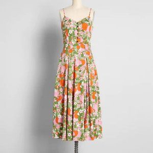Modcloth x Bright and Beautiful A Fruitful Summer Midi Dress